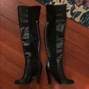 Black boots worn once